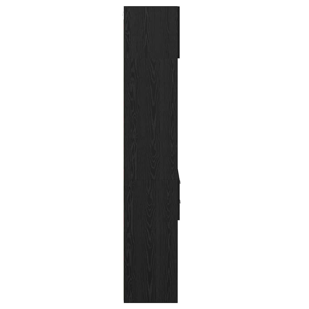 vidaXL Highboard Czarny Dąb 50 x 42,5 x 225 cm Materiał drewnopochodny