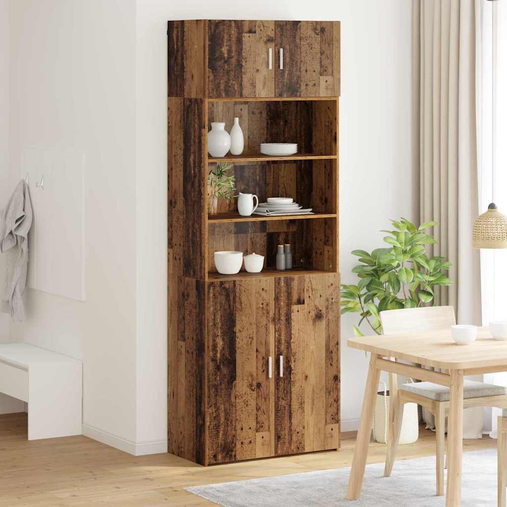 vidaXL Szafka do przechowywania Stare drewno 80 x 42,5 x 225 cm