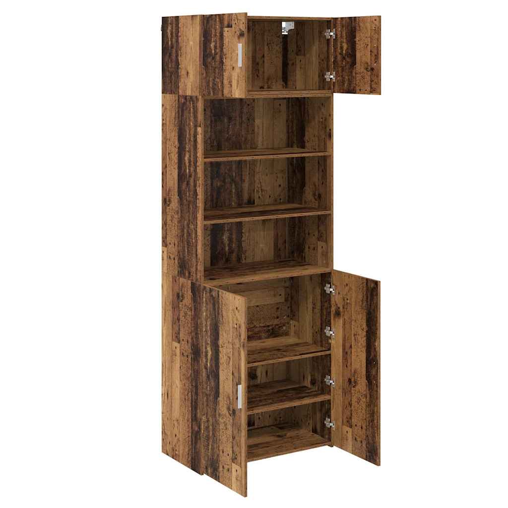 vidaXL Szafka do przechowywania Stare drewno 80 x 42,5 x 225 cm
