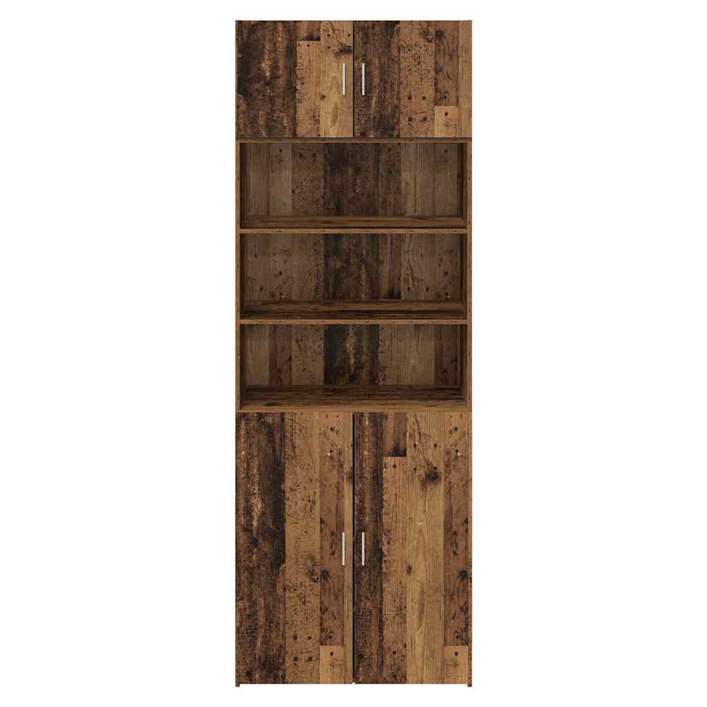 vidaXL Szafka do przechowywania Stare drewno 80 x 42,5 x 225 cm