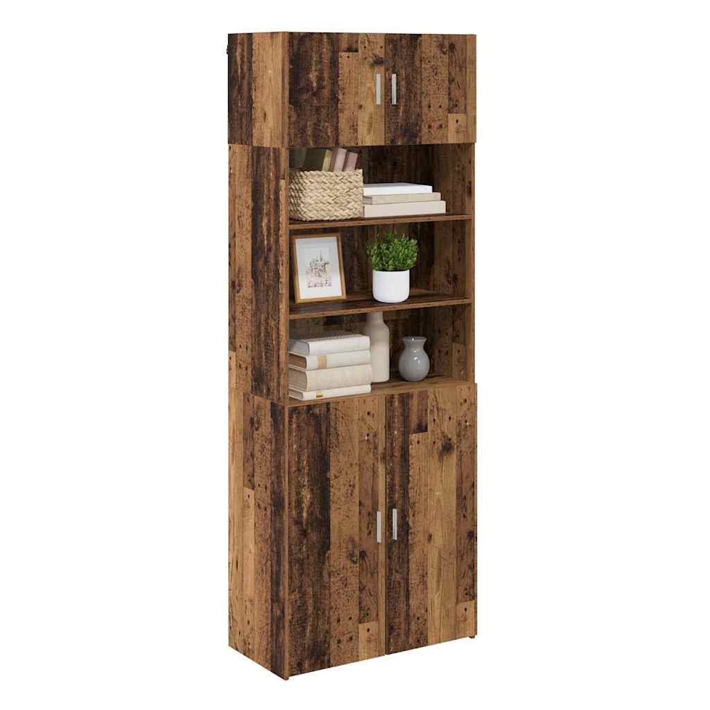vidaXL Szafka do przechowywania Stare drewno 80 x 42,5 x 225 cm