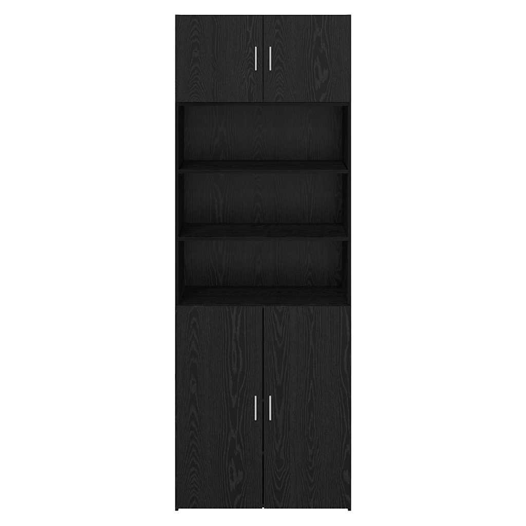vidaXL Szafka do przechowywania Czarny Dąb 80 x 42,5 x 225 cm
