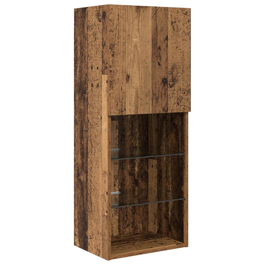 vidaXL Jednostki TV na ścianę z LED Ze LED Lights 5 pcs Stare drewno