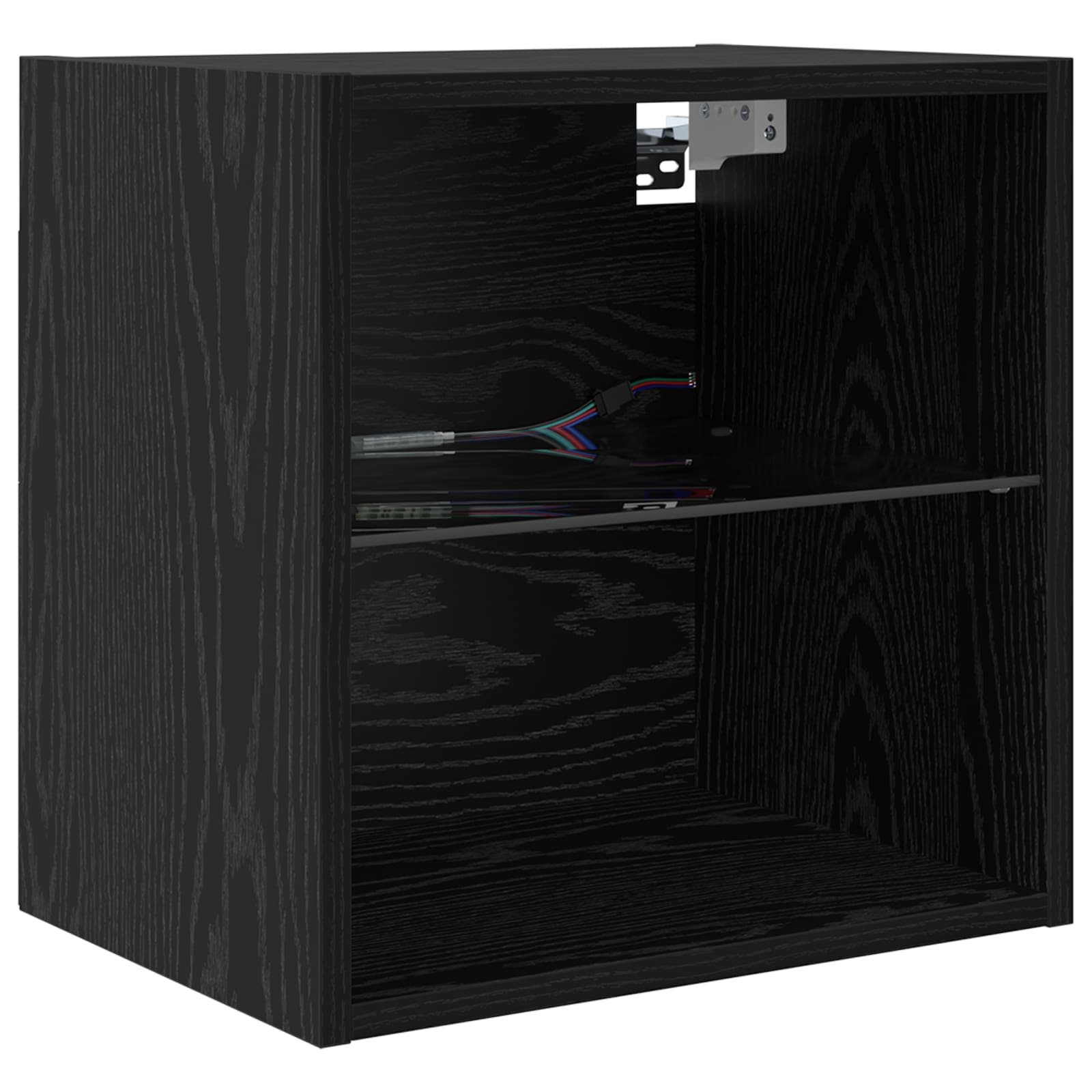 vidaXL Jednostki TV na ścianę z LED Ze LED Lights 5 pcs Czarny Dąb