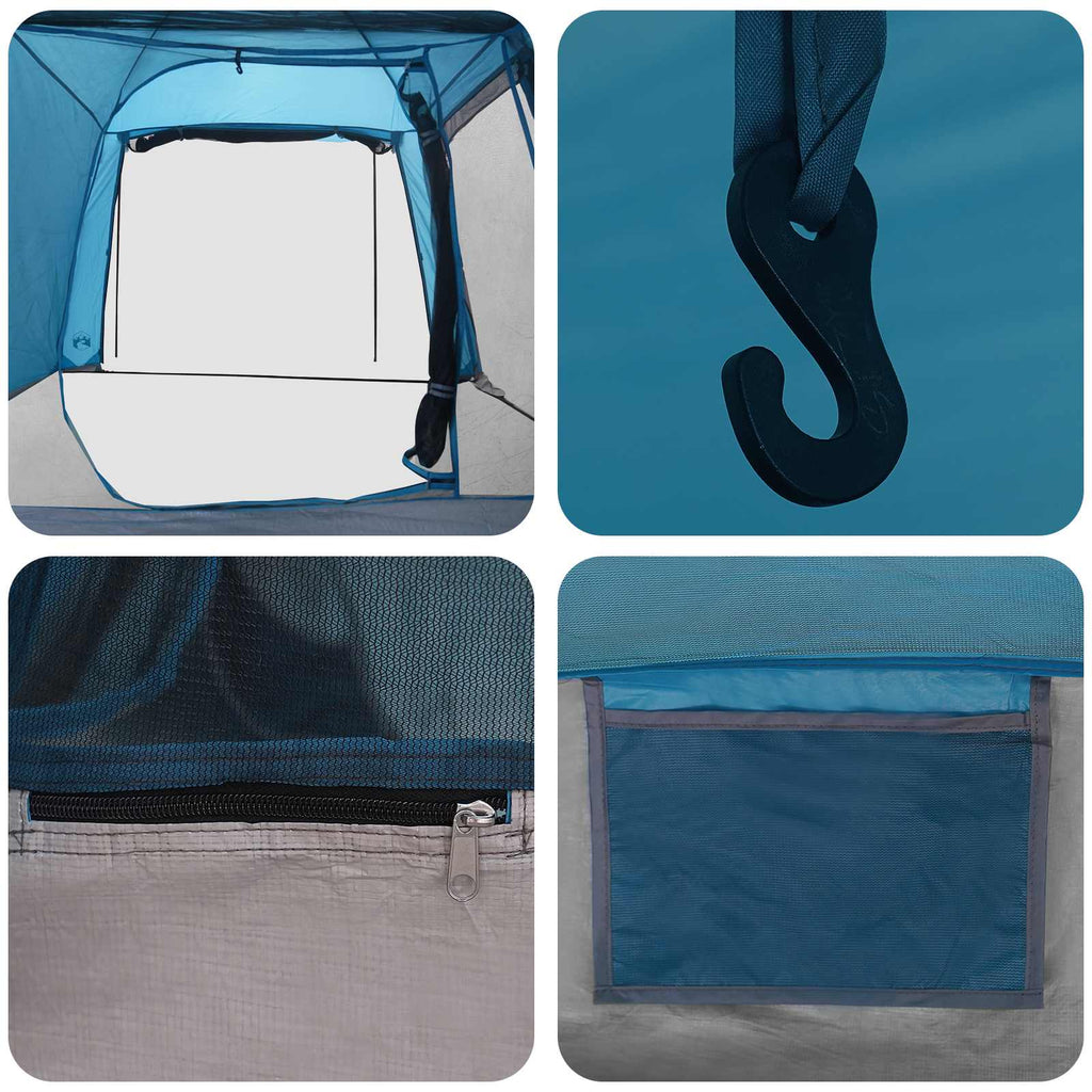 vidaXL Namiot tunelowy niebieski 361 x 235 x 147 cm