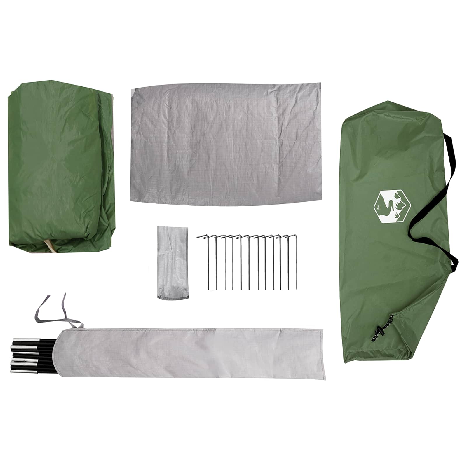 vidaXL Namiot Turystyczny zielony 222 x 85 x 125 cm