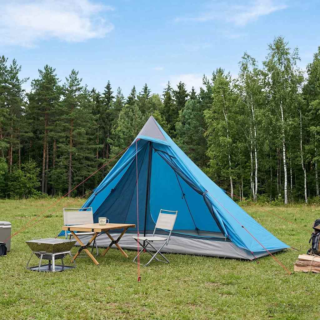 vidaXL Namiot Turystyczny niebieski 222 x 85 x 125 cm