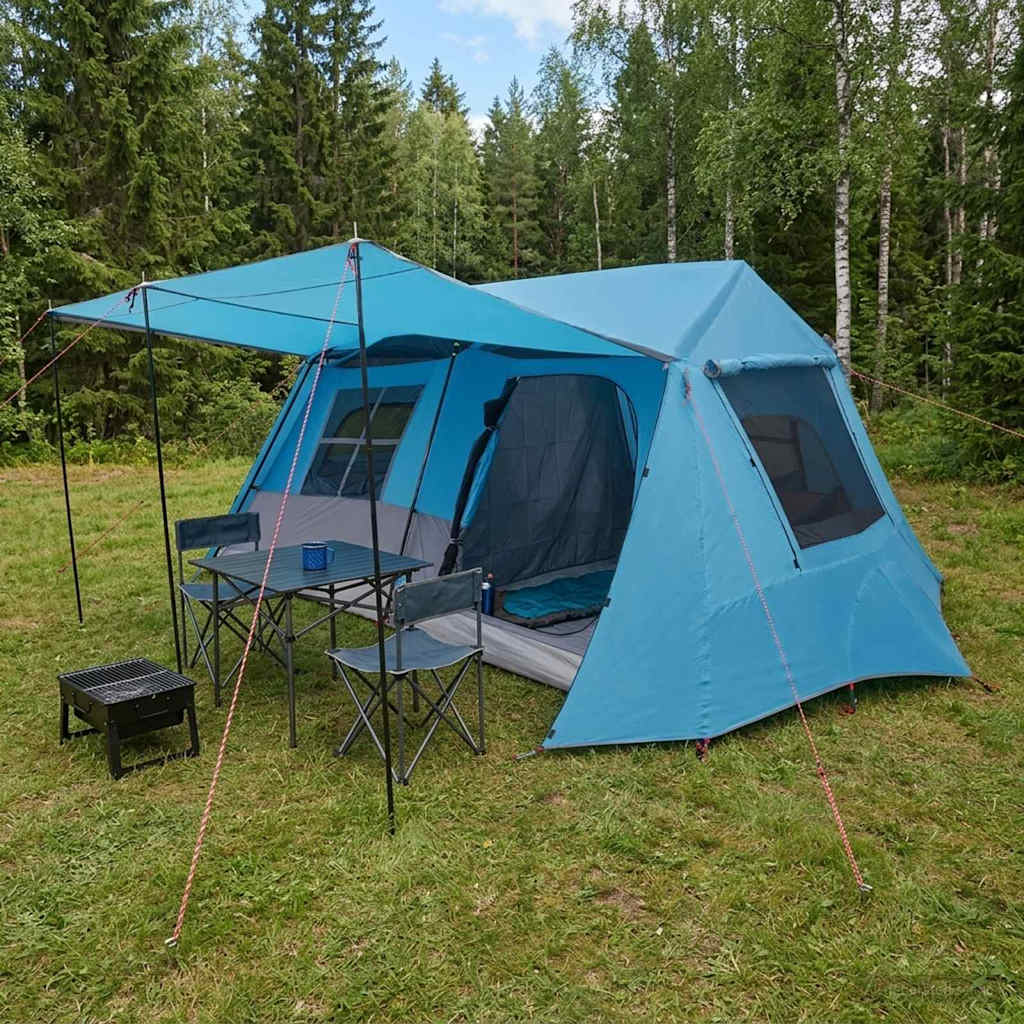 vidaXL Namiot tunelowy niebieski 400 x 278 x 182 cm