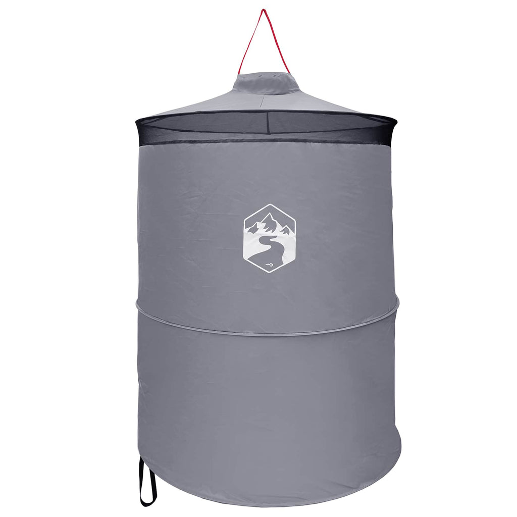 vidaXL Namiot Toaletowy z Wieszakiem Szary i pomarańczowy 97 x 126 cm