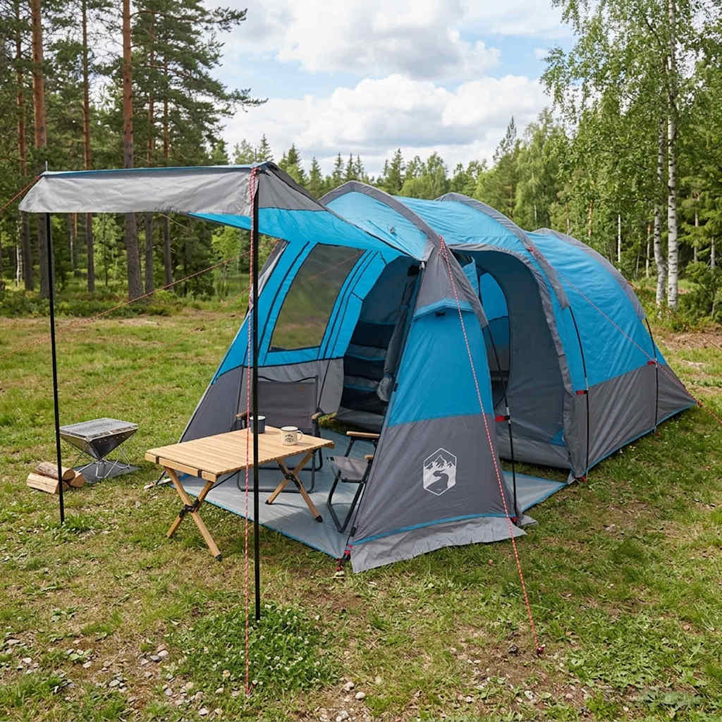 vidaXL Namiot tunelowy niebieski 390 x 215 x 152 cm