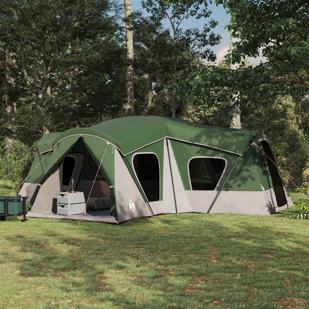 vidaXL Namiot rodzinny Zielony 610 x 610 x 210 cm