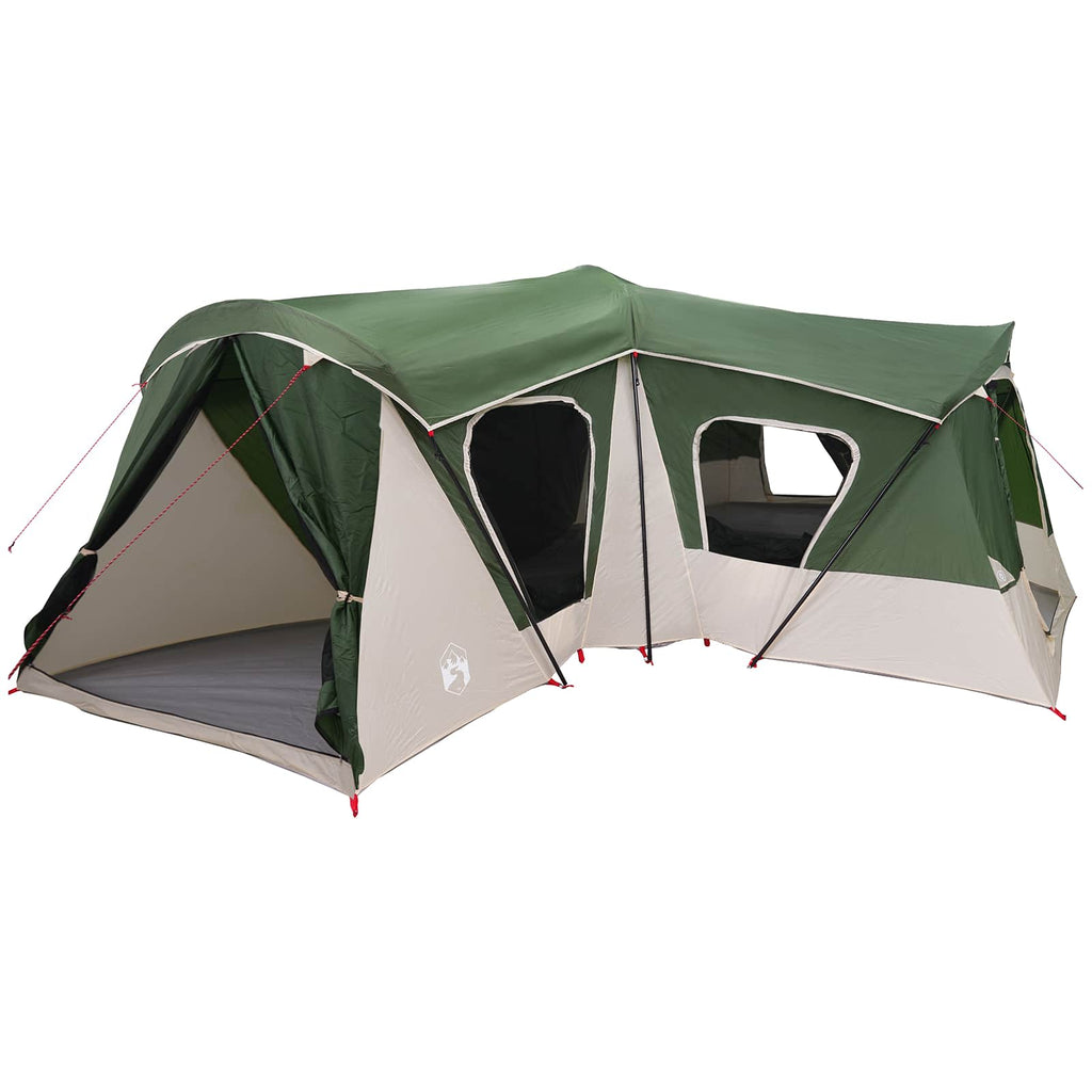 vidaXL Namiot rodzinny Zielony 610 x 610 x 210 cm