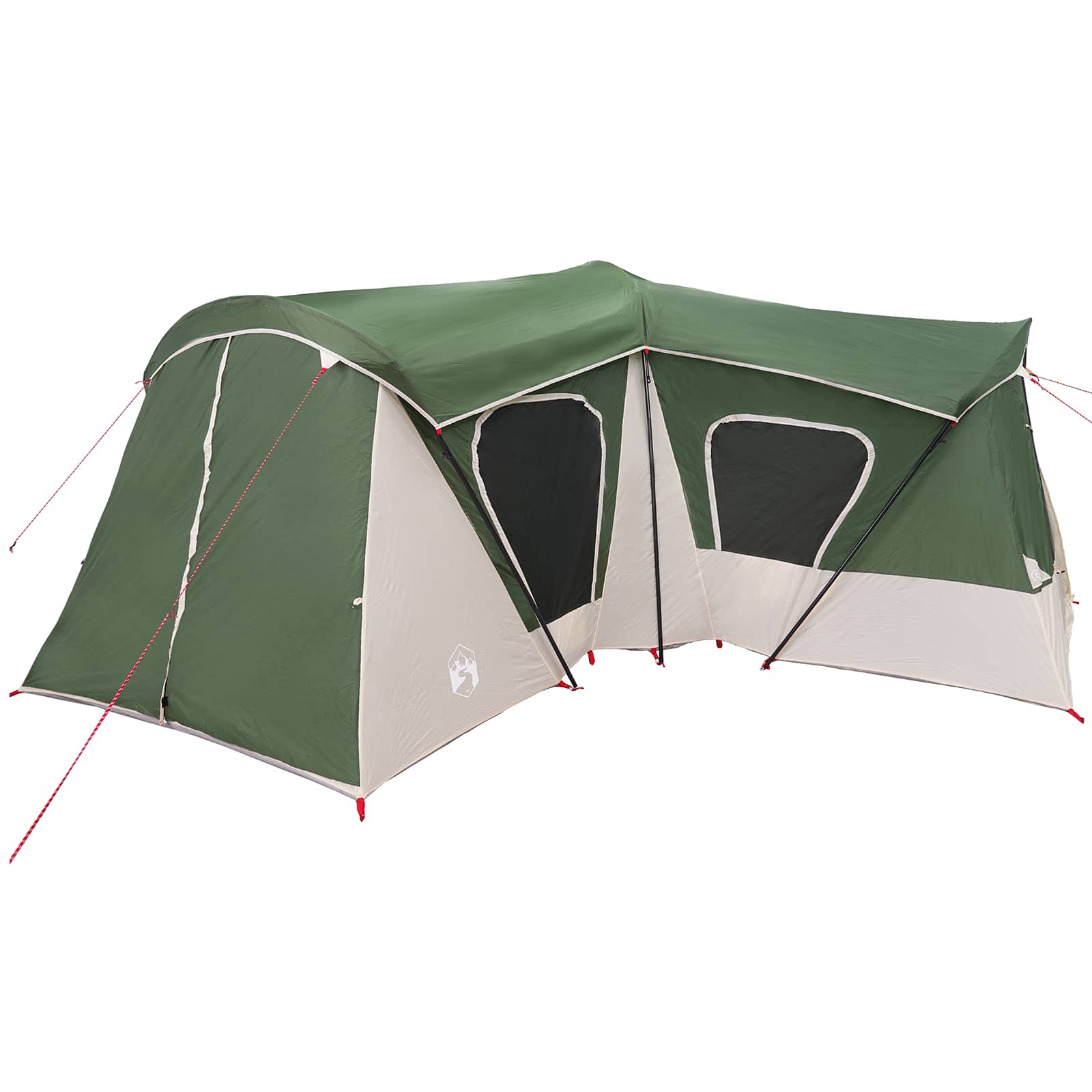 vidaXL Namiot rodzinny Zielony 610 x 610 x 210 cm