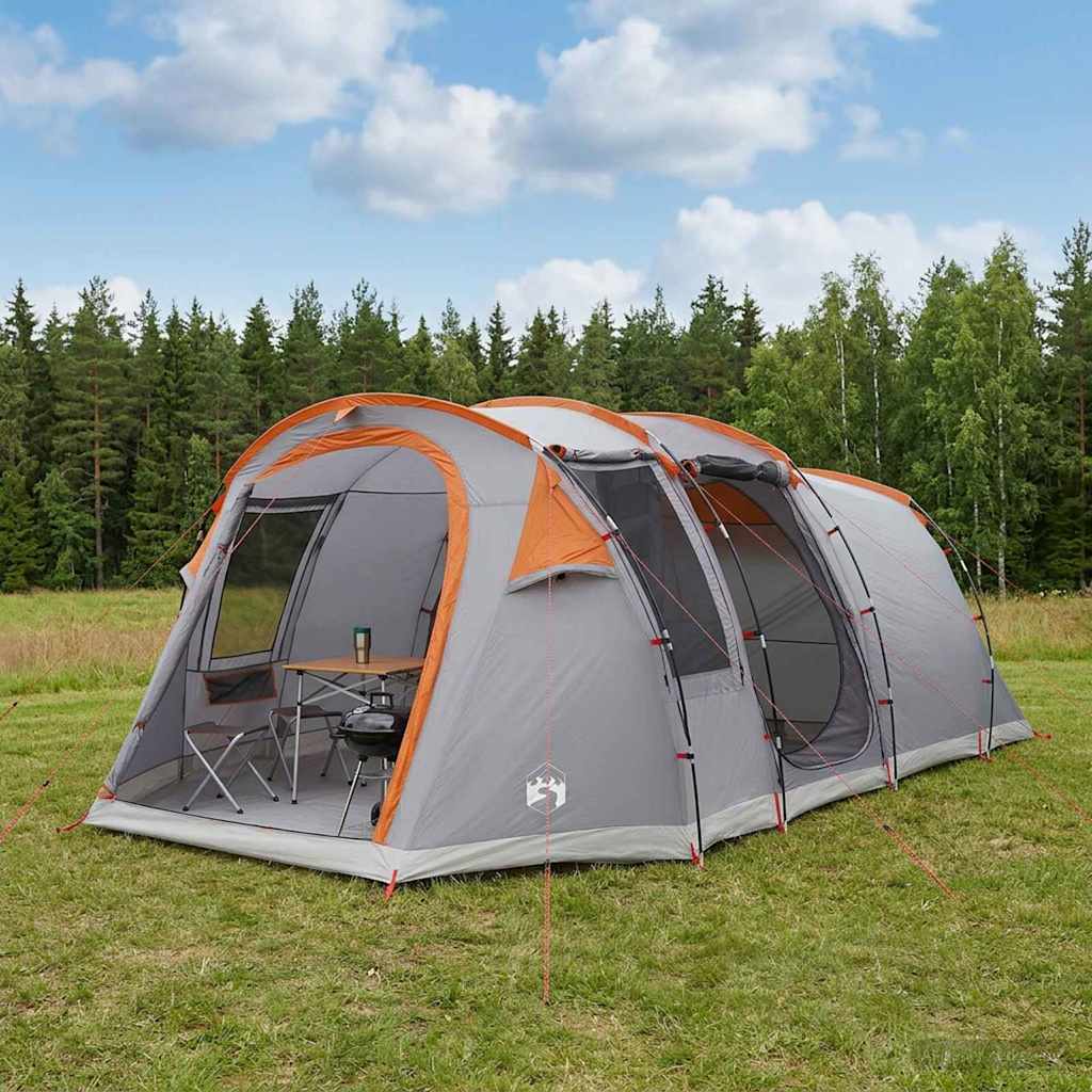 vidaXL Namiot tunelowy Szary i pomarańczowy 505 x 330 x 204 cm