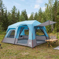 vidaXL Namiot Instant niebieski 8-osobowy Polyester 185T z powłoką PU