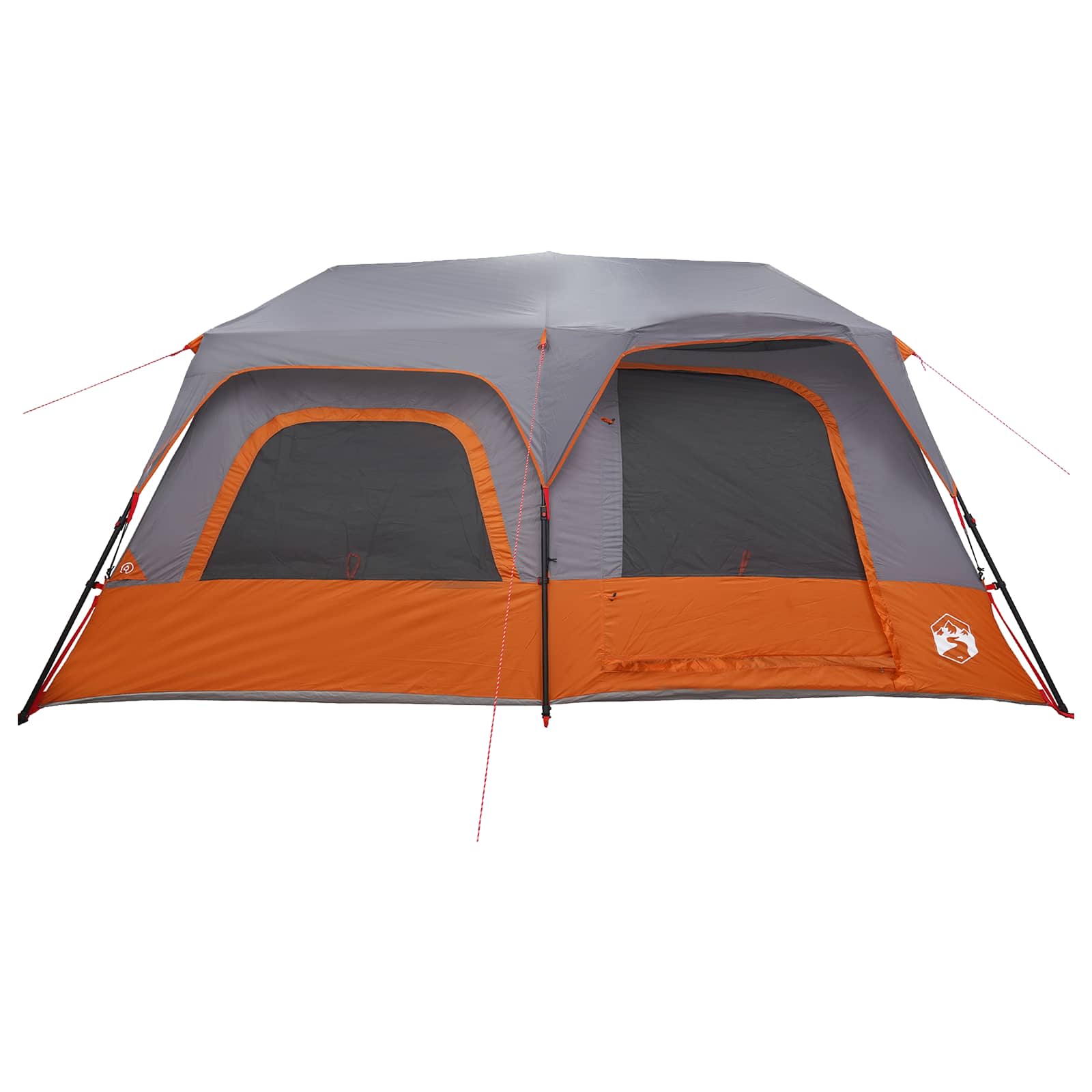 vidaXL Namiot Instant Szary i pomarańczowy 10-osobowy