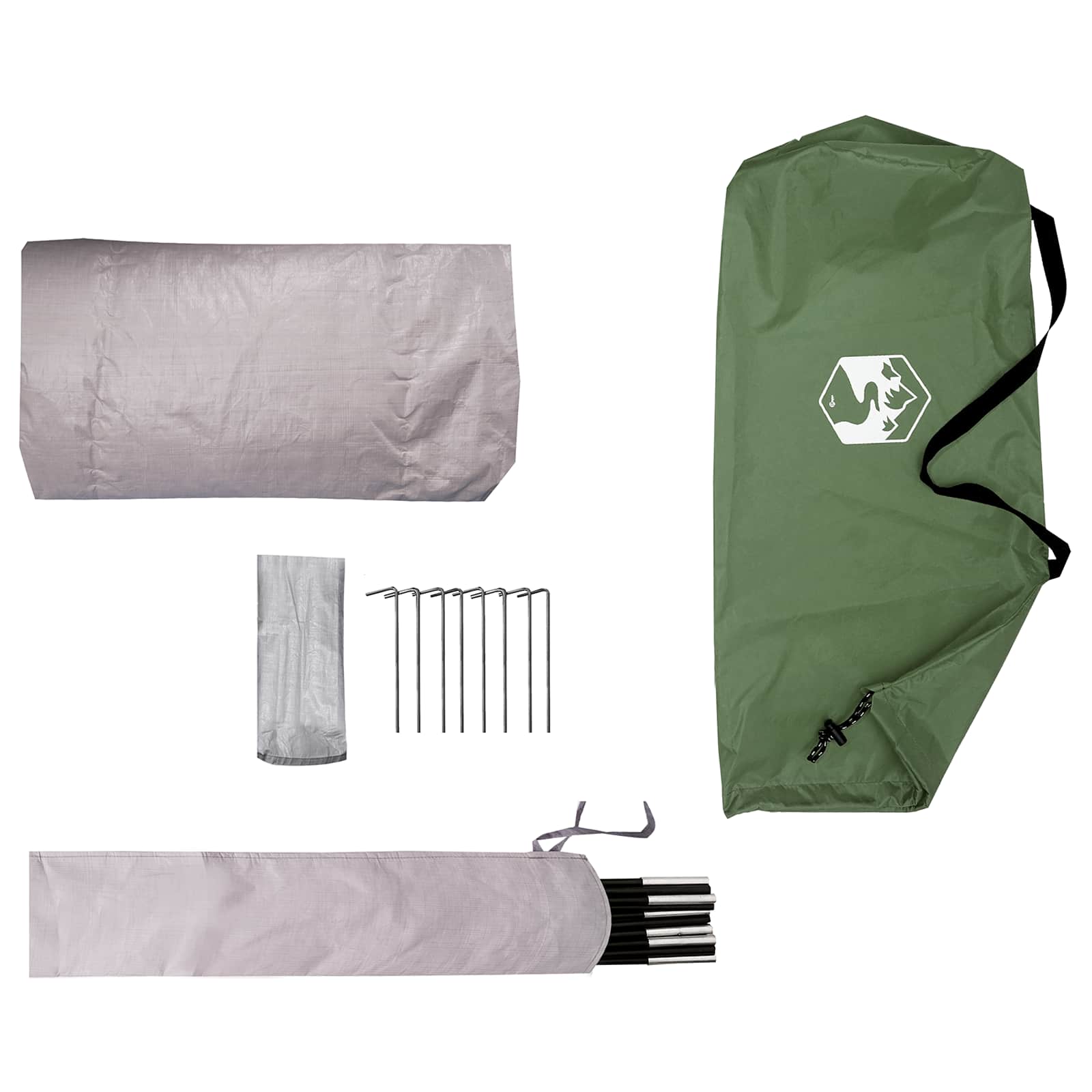 vidaXL Namiot tunelowy zielony 4-osobowy Polyester 185T z powłoką PU