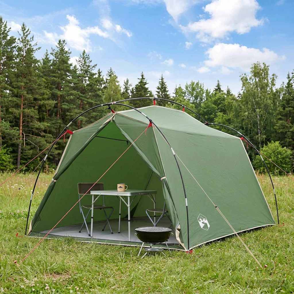 vidaXL Namiot tunelowy zielony 2-osobowy Polyester 185T z powłoką PU