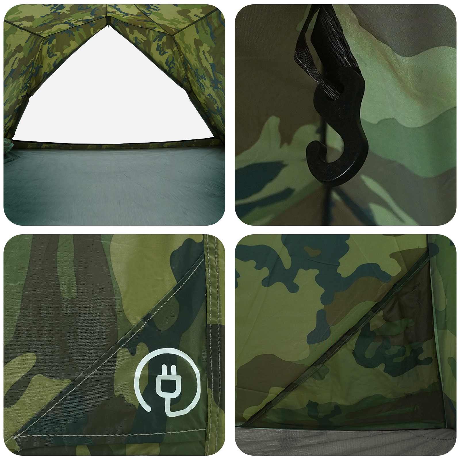 vidaXL Namiot tunelowy Moro 4-osobowy Polyester 185T z powłoką PU