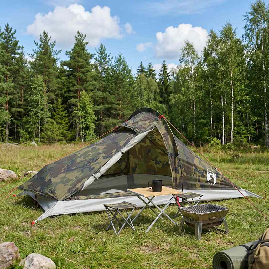 vidaXL Namiot Turystyczny Moro 4-osobowy Polyester 185T z powłoką PU