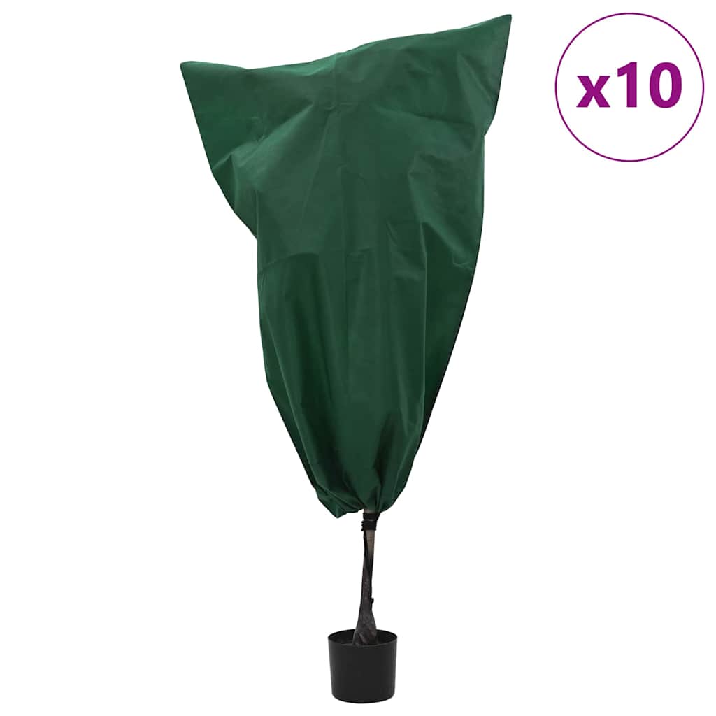 vidaXL Osłony Fleece dla Roślin Przed Przymrozkami Inny 10 pcs Zielony