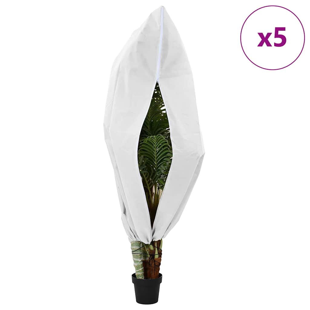 vidaXL Osłony Fleece dla Roślin Przed Przymrozkami 5 pcs Biały