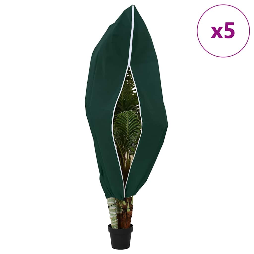 vidaXL Osłony Fleece dla Roślin Przed Przymrozkami 5 pcs Zielony
