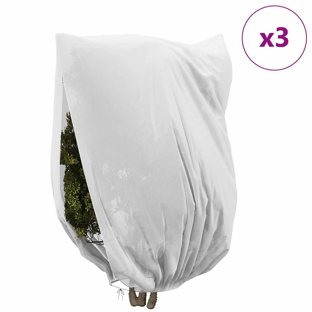 vidaXL Osłony Fleece dla Roślin Przed Przymrozkami 3 pcs Biały