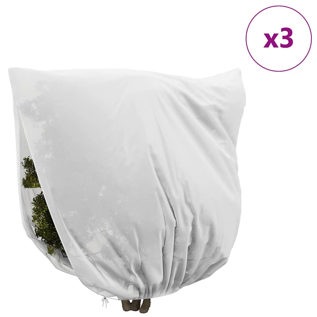vidaXL Osłony Fleece dla Roślin Przed Przymrozkami 3 pcs Biały