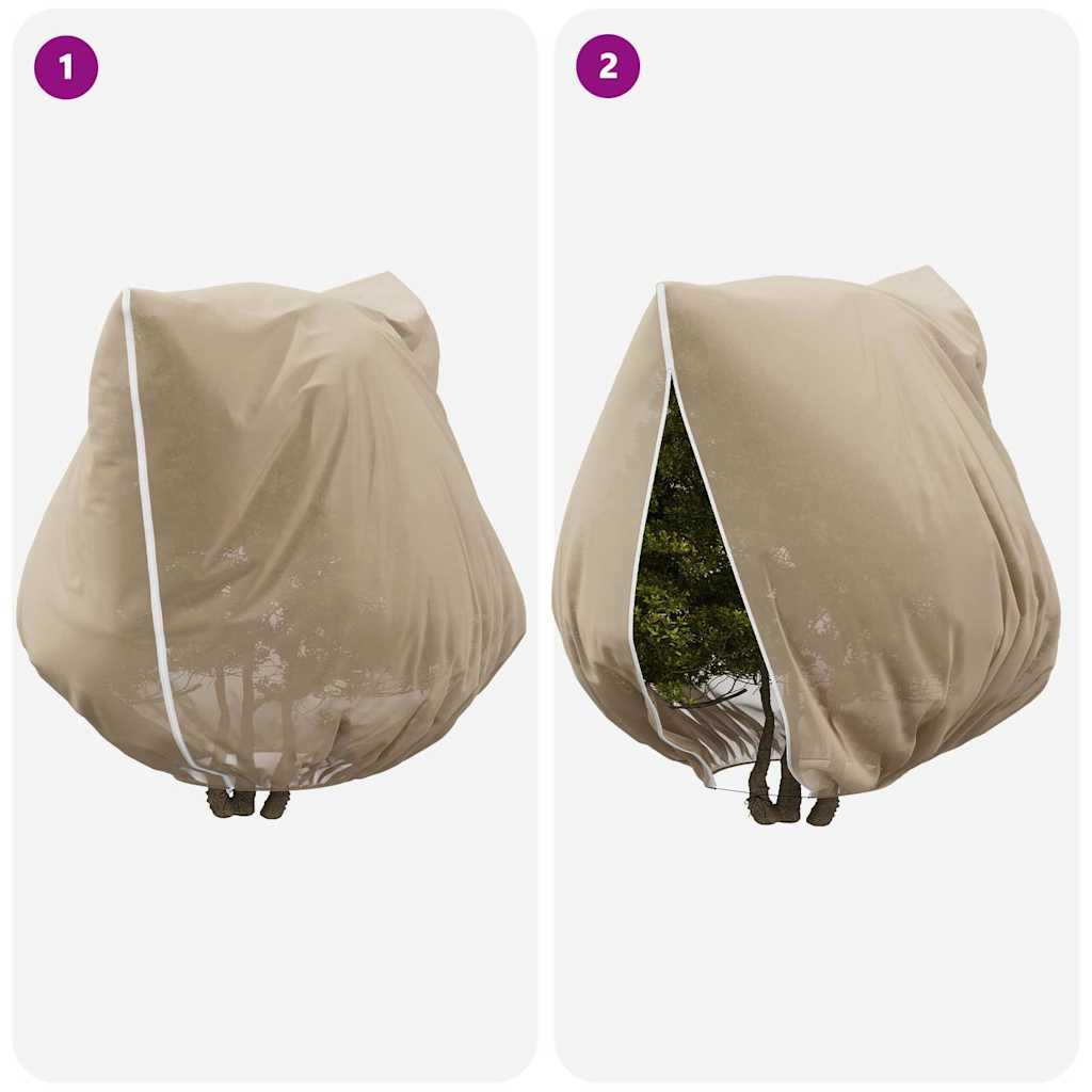 vidaXL Osłony Fleece dla Roślin Przed Przymrozkami 3 pcs Beżowy