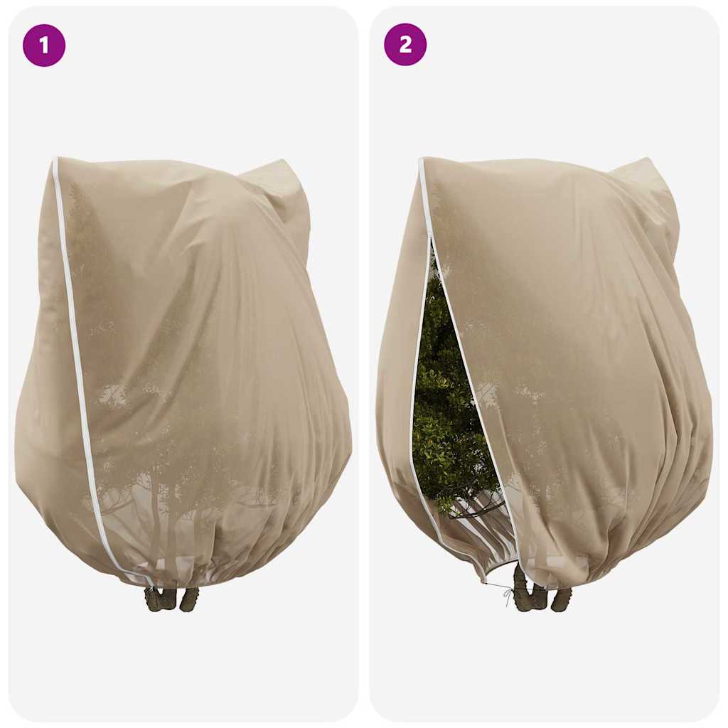 vidaXL Osłony Fleece dla Roślin Przed Przymrozkami 3 pcs Beżowy