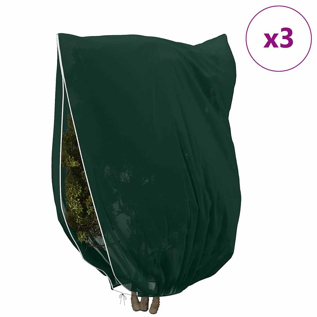 vidaXL Osłony Fleece dla Roślin Przed Przymrozkami 3 pcs Zielony