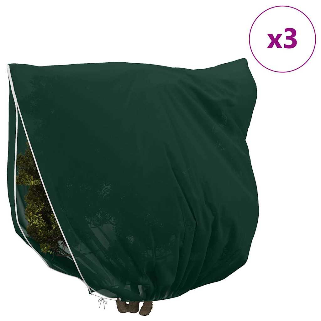 vidaXL Osłony Fleece dla Roślin Przed Przymrozkami 3 pcs Zielony