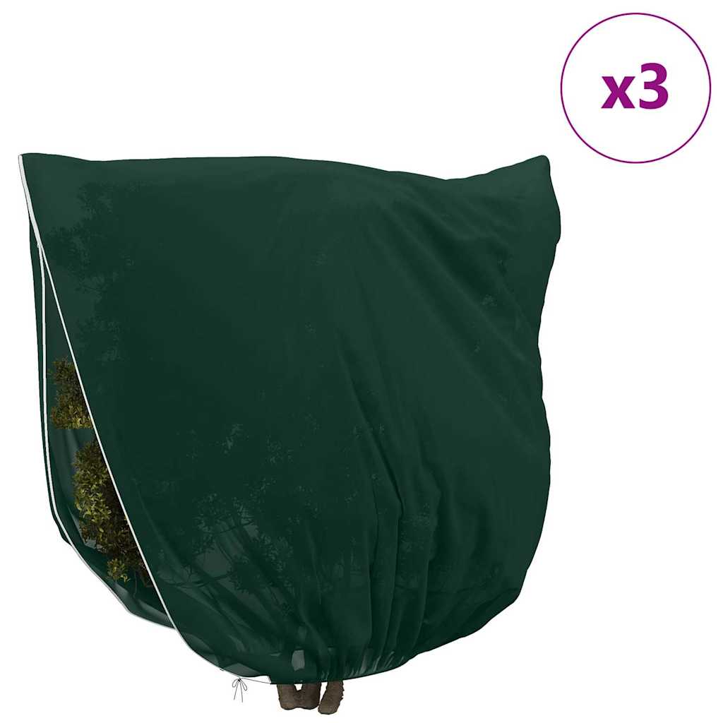 vidaXL Osłony Fleece dla Roślin Przed Przymrozkami 3 pcs Zielony