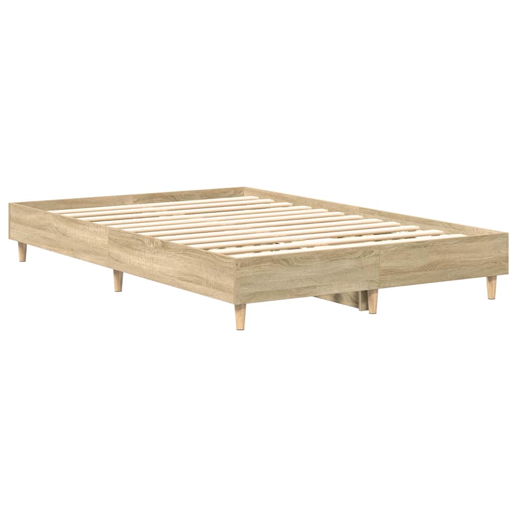 vidaXL Ramka łóżka Sonoma 137 x 190 cm Materiał drewnopochodny