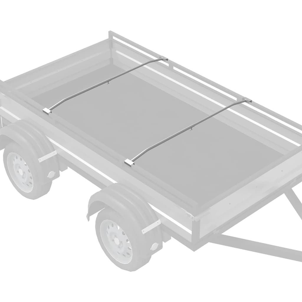 vidaXL Uchwyt na plandekę do przyczep 2 szt. srebrny 102-155 cm