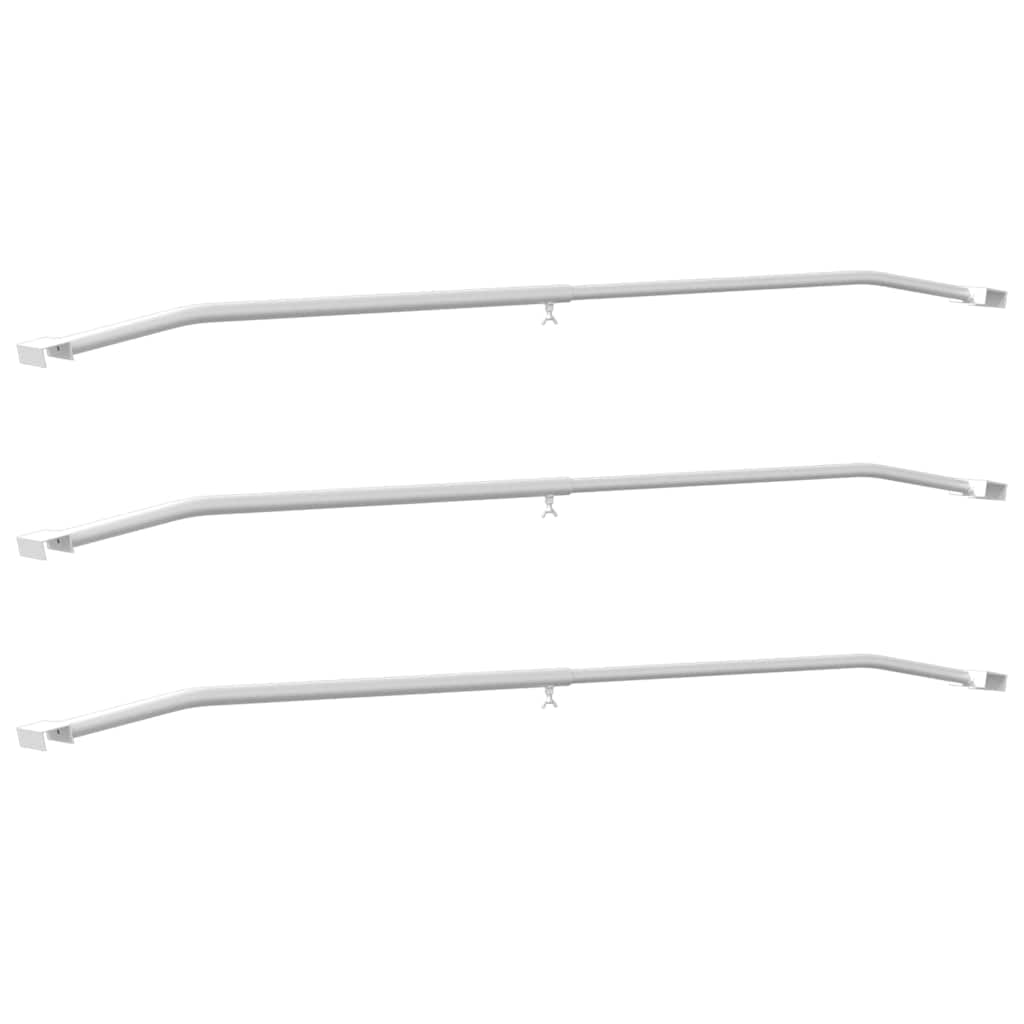 vidaXL Uchwyt na plandekę do przyczep 3 szt. srebrny 102-155 cm