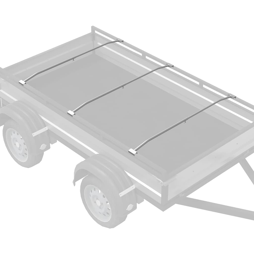 vidaXL Uchwyt na plandekę do przyczep 3 szt. srebrny 102-155 cm