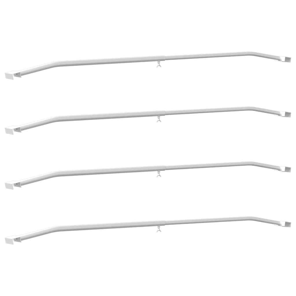 vidaXL Uchwyt na plandekę do przyczep 4 szt. srebrny 102-155 cm