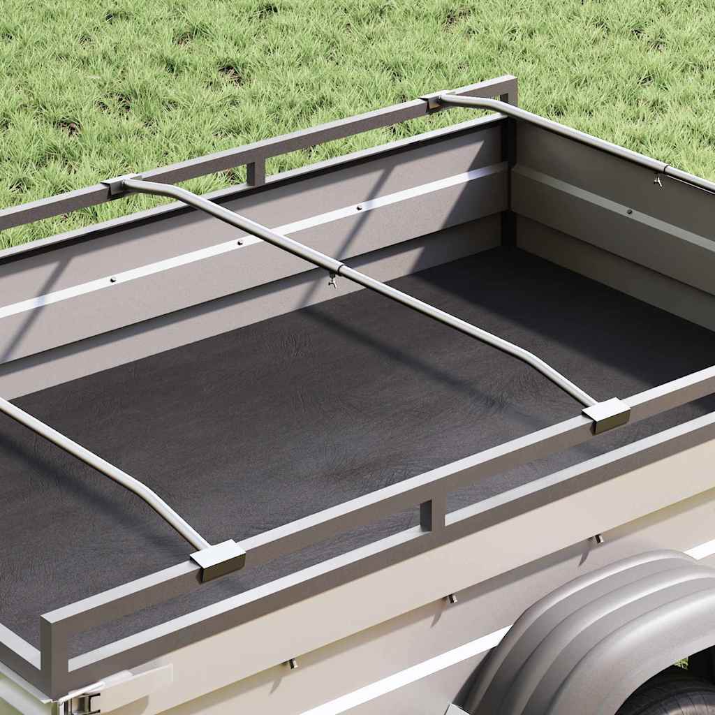 vidaXL Uchwyt na plandekę do przyczep 2 szt. srebrny 136-218 cm