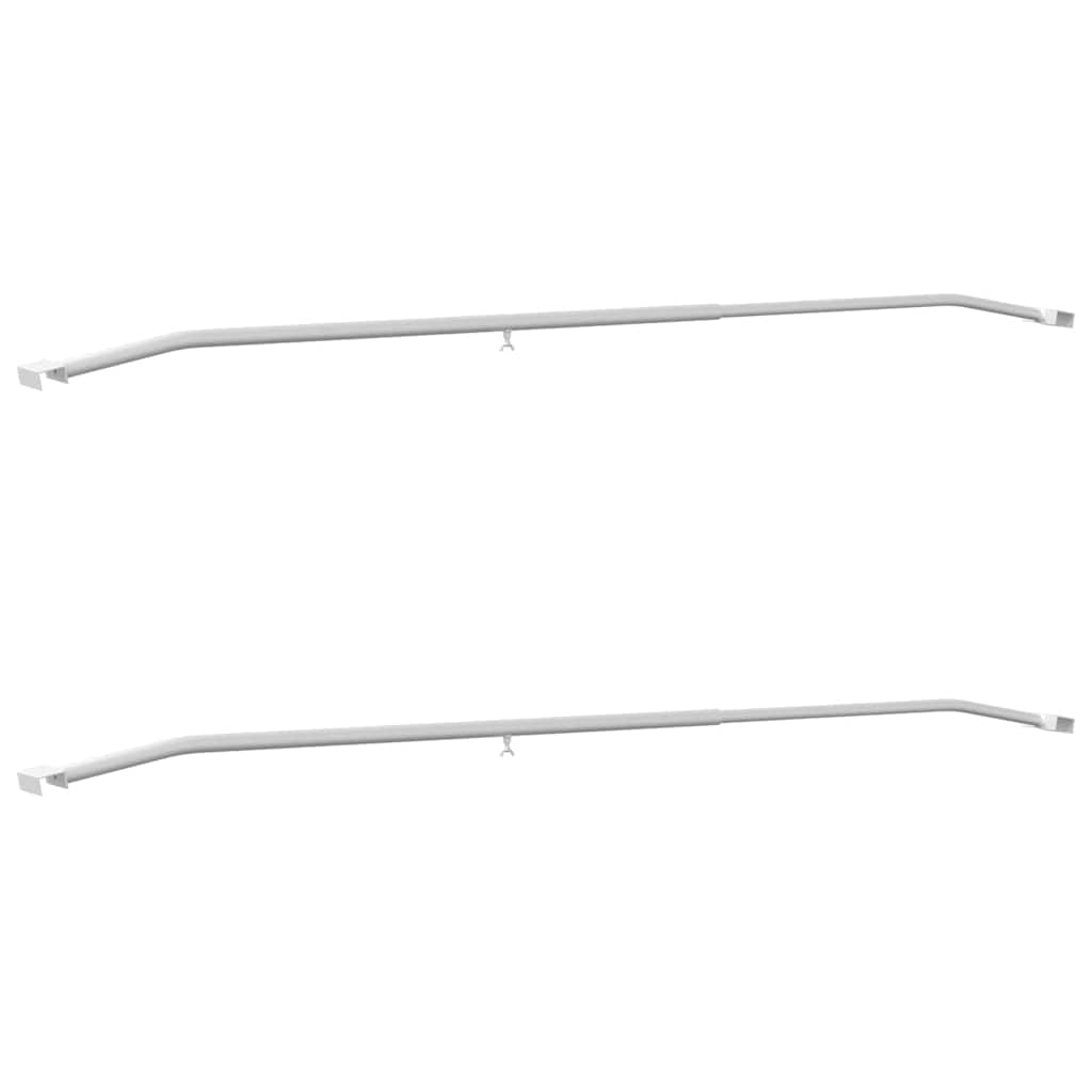 vidaXL Uchwyt na plandekę do przyczep 2 szt. srebrny 136-218 cm