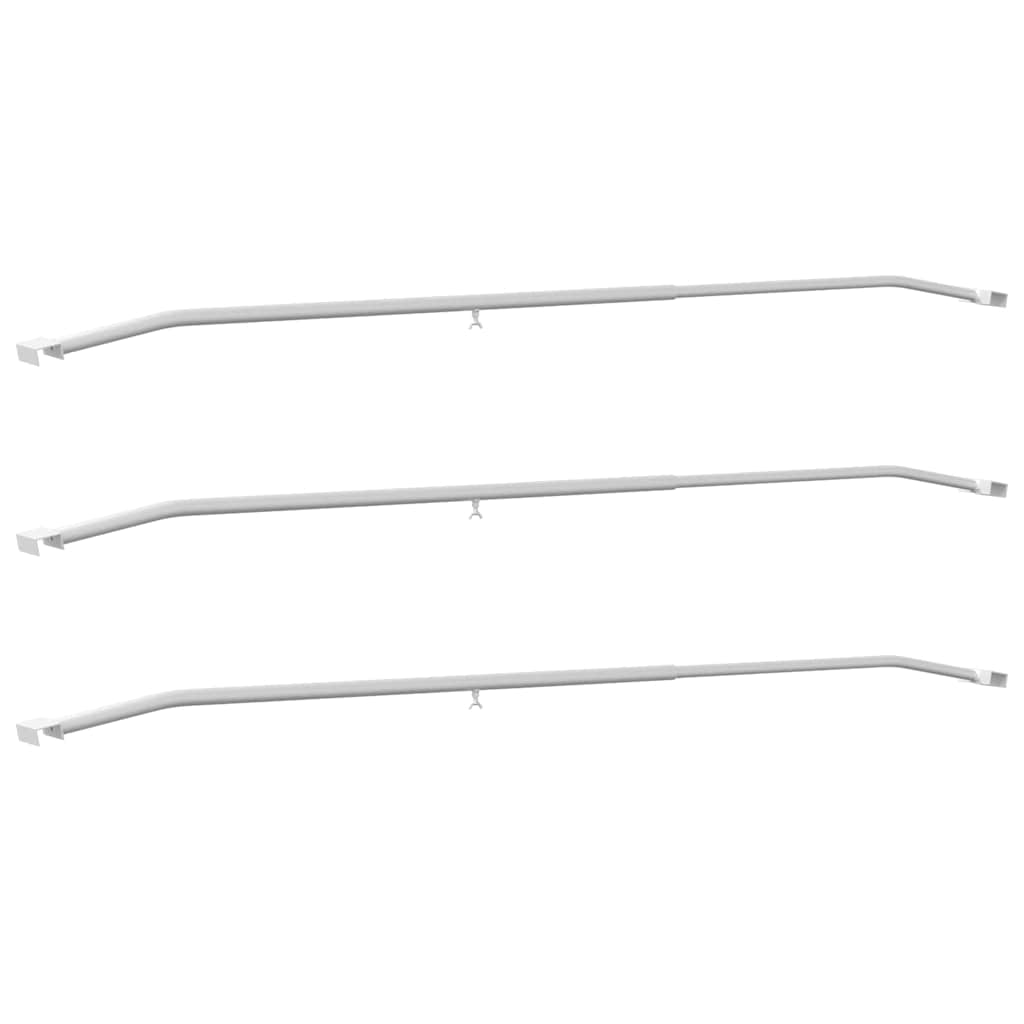 vidaXL Uchwyt na plandekę do przyczep 3 szt. srebrny 136-218 cm