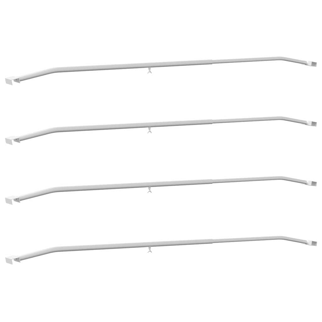 vidaXL Uchwyt na plandekę do przyczep 4 szt. srebrny 136-218 cm