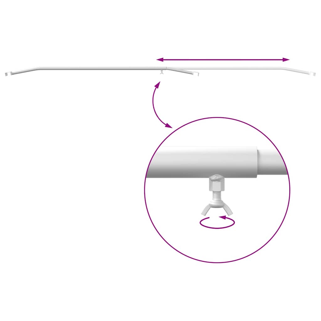 vidaXL Uchwyt na plandekę do przyczep 4 szt. srebrny 136-218 cm