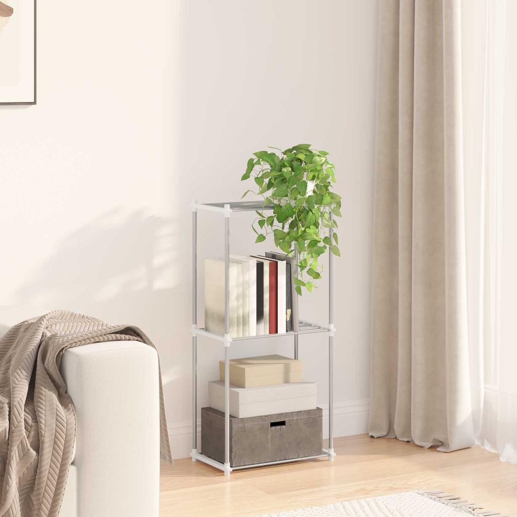 vidaXL Półka rurkowa Biały 42,5 x 27 x 91,5 cm Aluminium