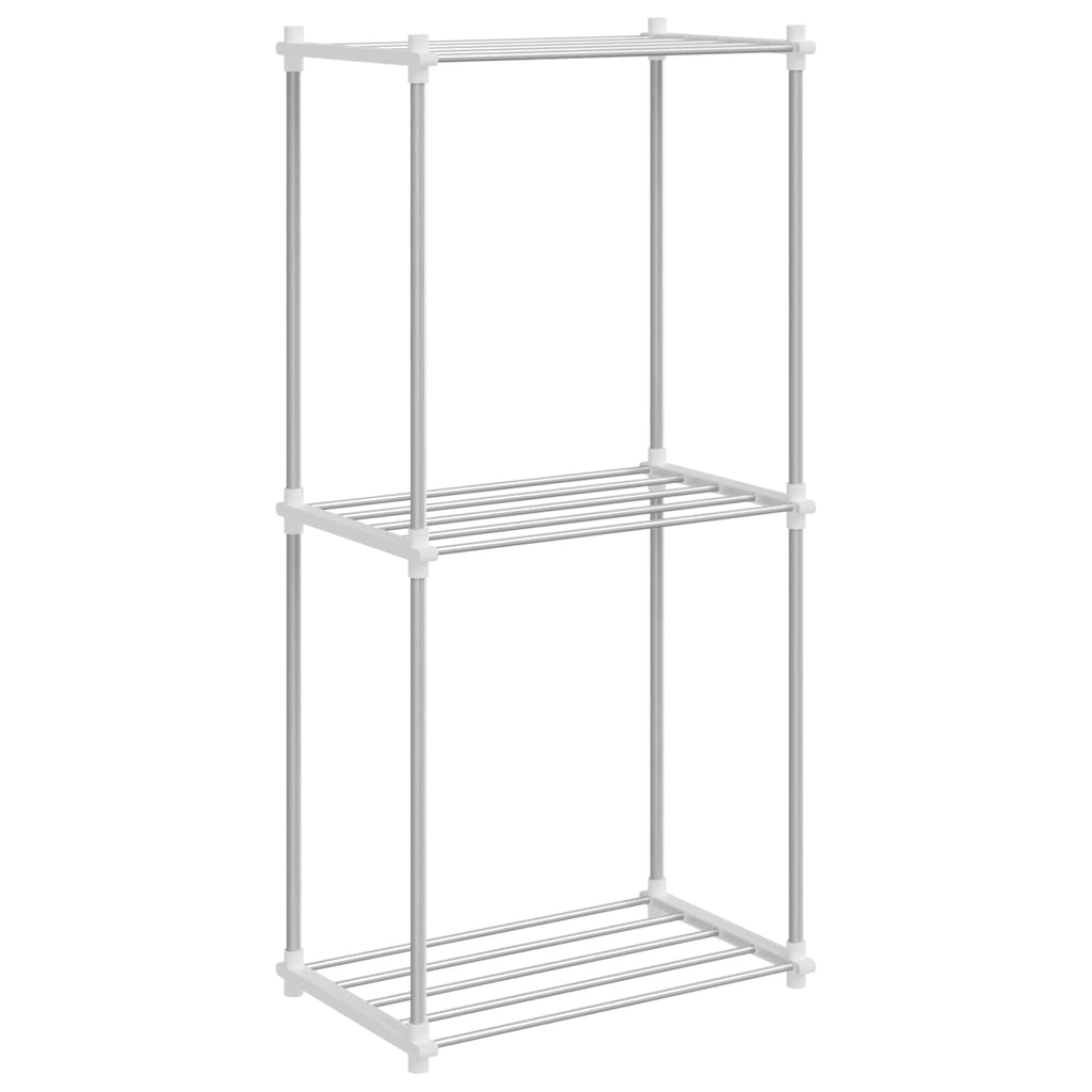 vidaXL Półka rurkowa Biały 42,5 x 27 x 91,5 cm Aluminium