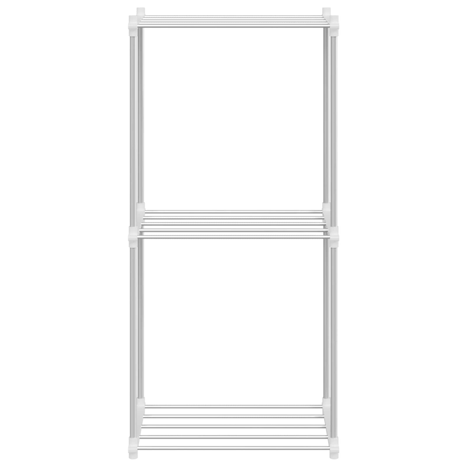 vidaXL Półka rurkowa Biały 42,5 x 27 x 91,5 cm Aluminium