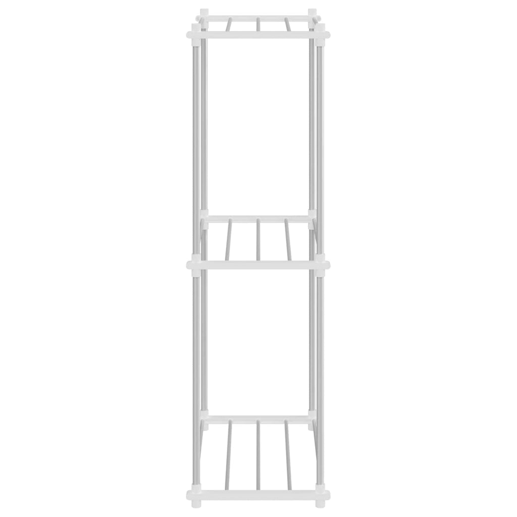 vidaXL Półka rurkowa Biały 42,5 x 27 x 91,5 cm Aluminium
