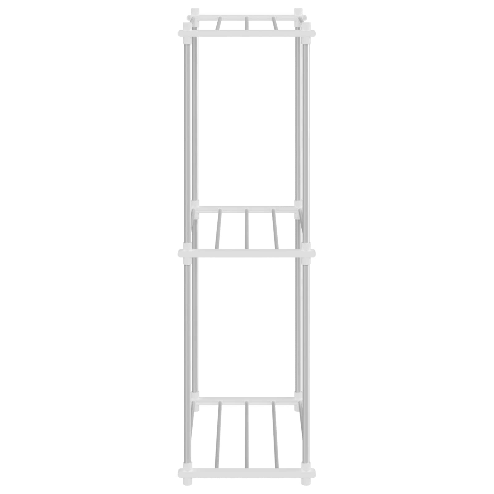 vidaXL Półka rurkowa Biały 42,5 x 27 x 91,5 cm Aluminium