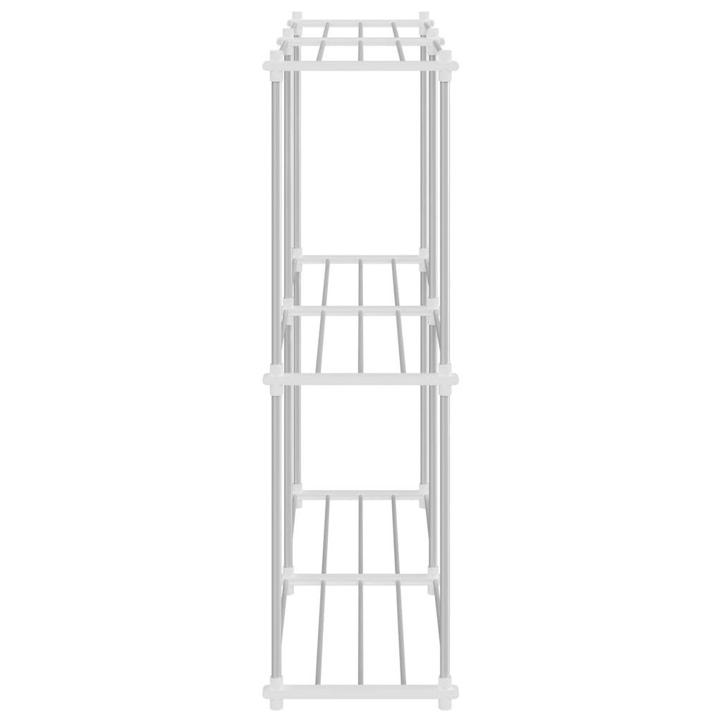 vidaXL Półka rurkowa z przechowywaniem Biały 86 x 27 x 90 cm Aluminium